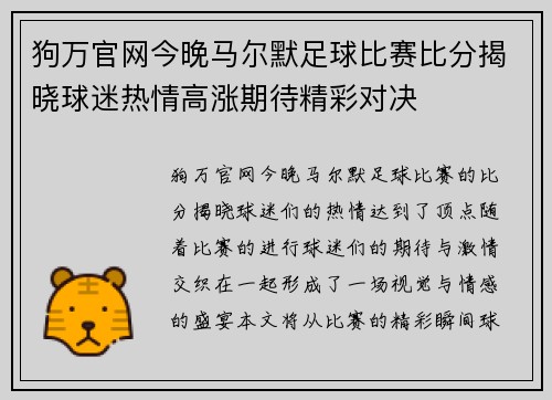 狗万官网今晚马尔默足球比赛比分揭晓球迷热情高涨期待精彩对决